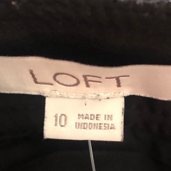 LOFT Faux Suede Skirt With Gold Buttons - Picture 5 of 7